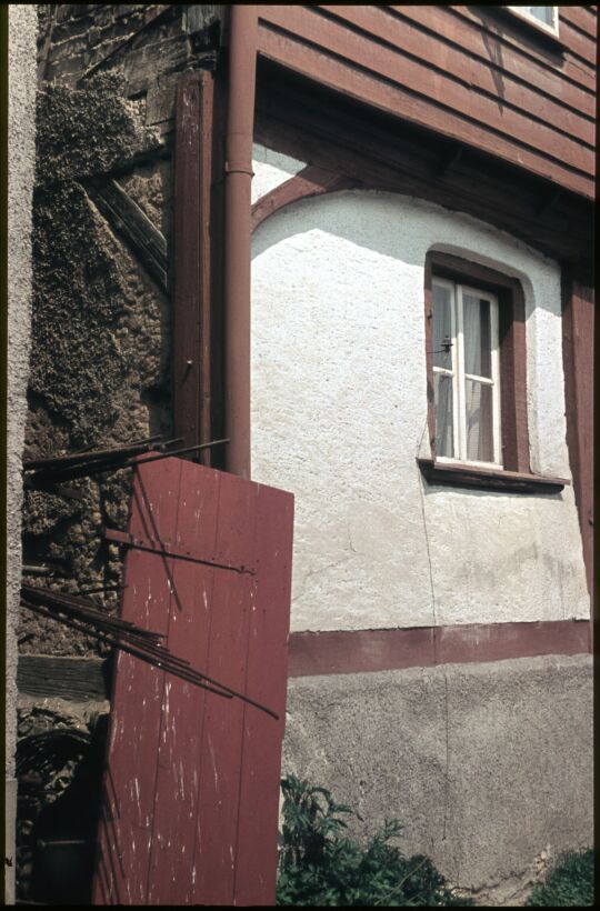 Detailaufnahme eines Umgebindehauses in Straßberg