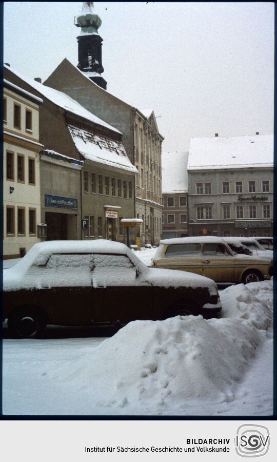 Ansicht von Radeberg im Winter