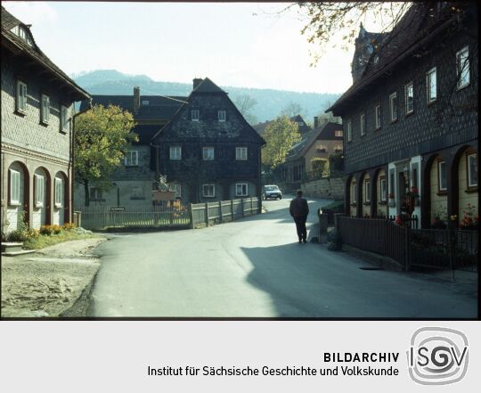 Umgebindehäusern in Waltersdorf