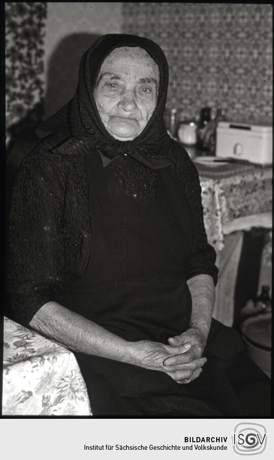 Portrait der ältesten Frau von Leutersdorf 'Butter-Oma'