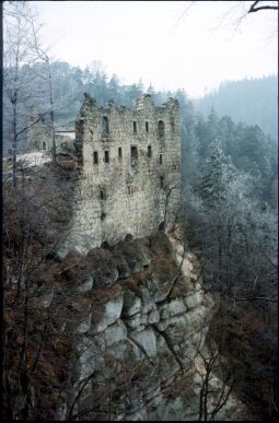 Bild: Blick zur Ruine der Burg Oybin