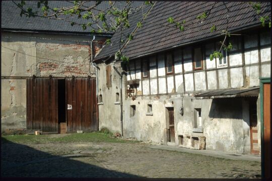 Fachwerkgebäude eines Bauernhofs in Seifersdorf bei Rochlitz