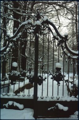 Bild: Verschenites Tor zum Park von Schloss Hermsdorf
