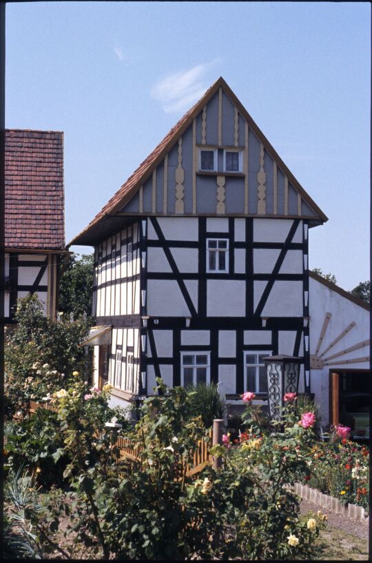 Fachwerkgebäude an der Waldenburger Straße in Schwaben