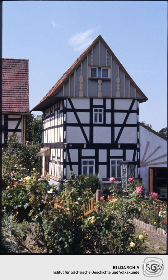 Fachwerkgebäude an der Waldenburger Straße in Schwaben
