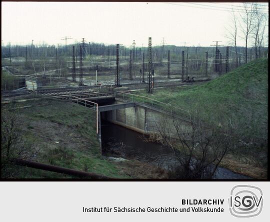 Eisenbahnbrücke über ein Gewässer in Espenhain