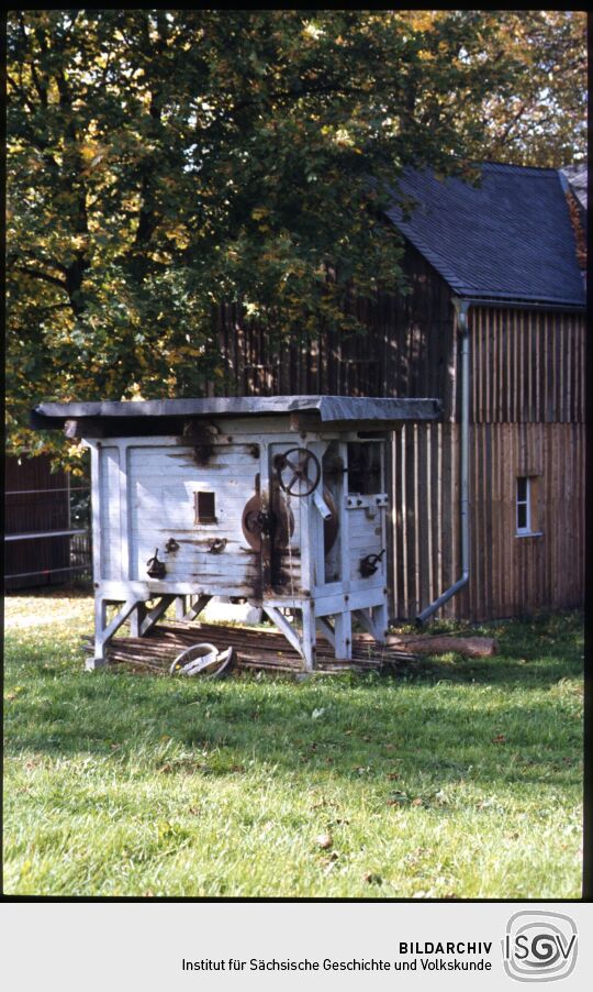 Drehmaschine im Freilichtmuseum Landwüst