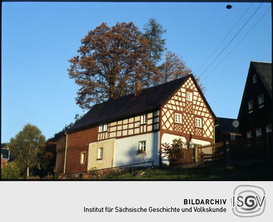 Fachwerkgebäude in Raun im Vogtland