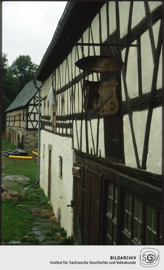 Fachwerkscheunen am Alten Gut in Weischlitz
