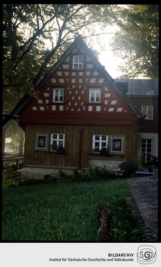 Fachwerkgebäude in Raun im Vogtland