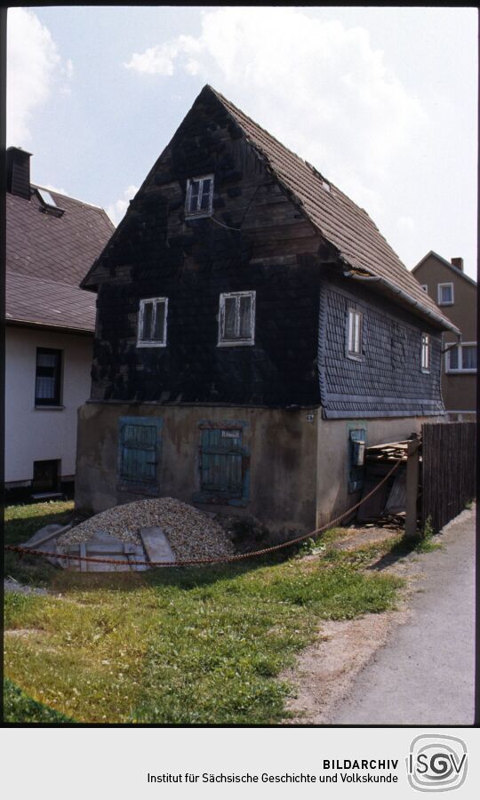 Ehemaliges Strumpfwirkerhaus (Gasse 68) vor einem Neubau