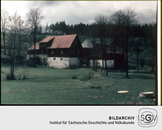 Blick zur Unteren Mühle in Raun im Vogtland