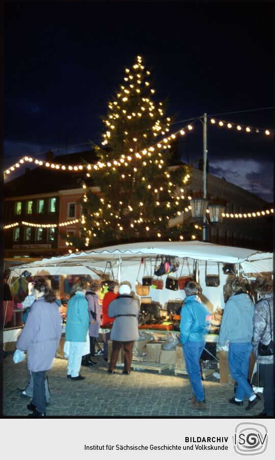 Verkaufsstand auf dem Weihnachtsmarkt in Kamenz