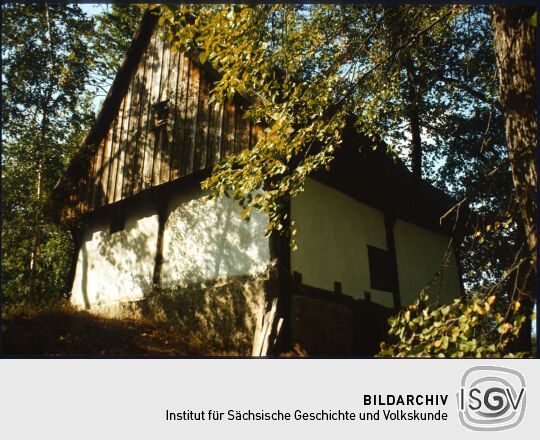 Perfet oder Hussitenhäuschen in Pulsnitz im Winter 1984