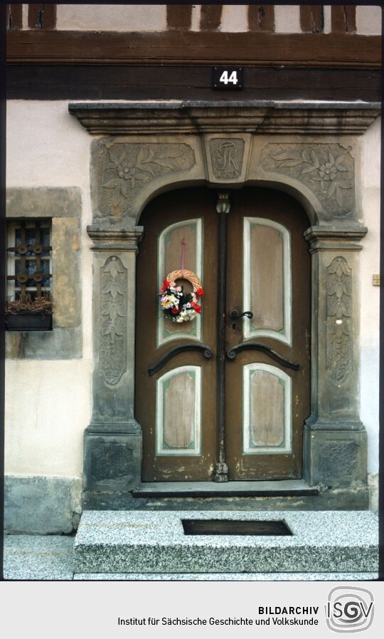 Tür in Waltersdorf mit Steineinfassung datiert auf dasa Jahr 1793