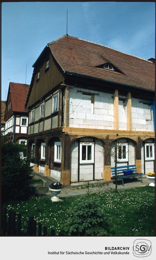 Umgebindehaus in Großschänau mit z.T. erneuerten Bauteilen 1999
