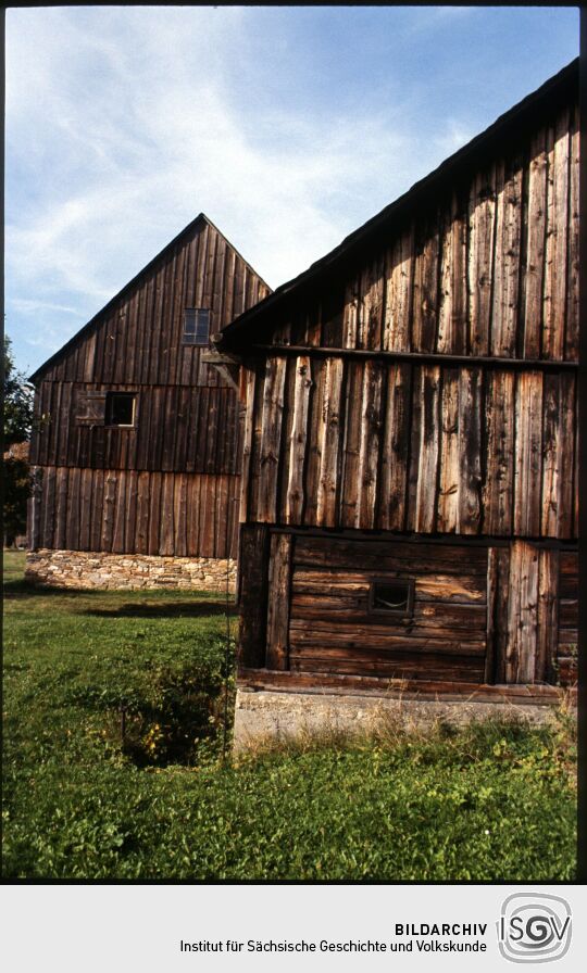 Holzscheunen im Freilichtmuseum Landwüst