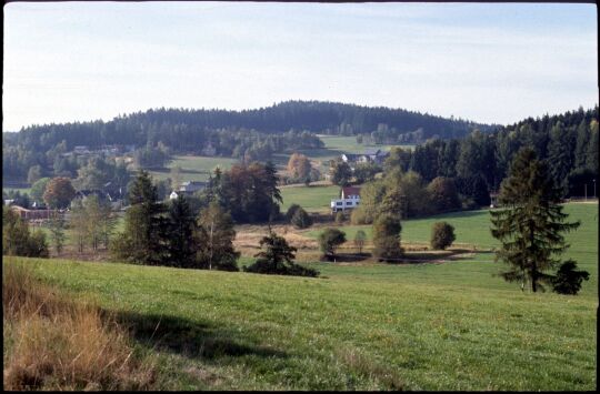 Blick auf die Landschaft bei Schönberg im Vogtland