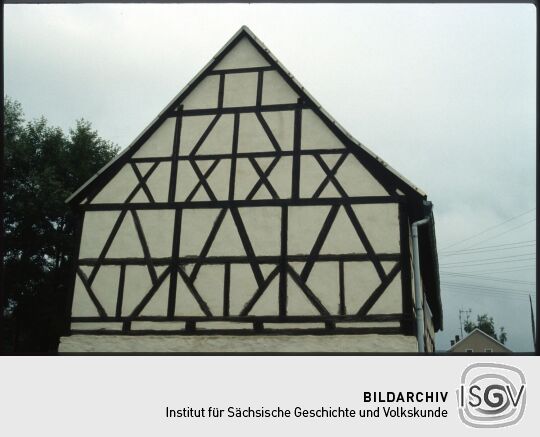 Fachwerkscheune im Bereich des Alten Guts in Weischlitz im Vogtland