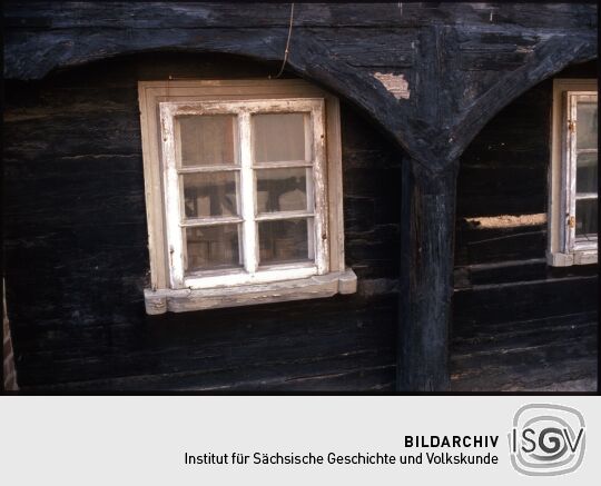 Fenster eines Umgebindehauses in Viereichen