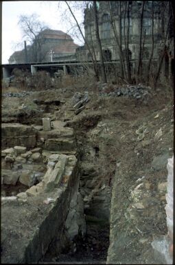 Freigelegte Kellergeschosse in der Ruine des Dresdner Taschenbergpalais