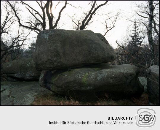 Felsen auf dem Totenstein in den Königshainer Bergen