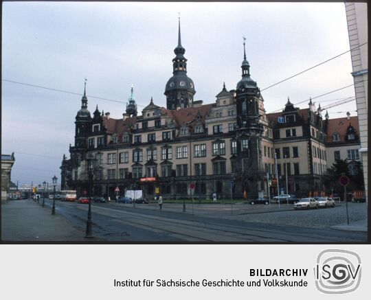 Blick auf die Westfassade des Dresdner Schlosses