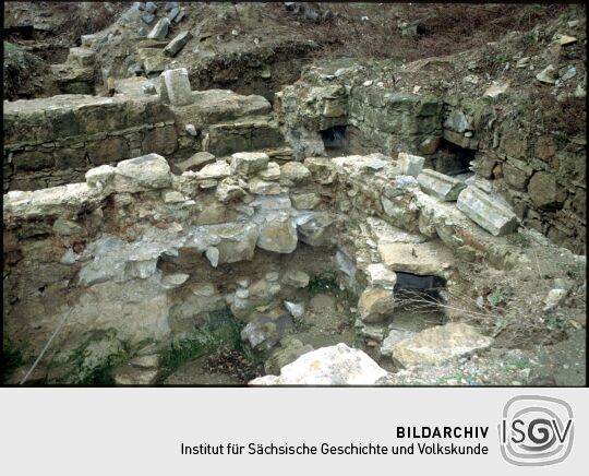 Freigelegte Kellergeschosse in der Ruine des Dredsner Taschenbergpalais