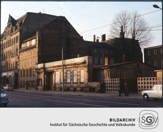 Straßenszene in der Friedrichstraße in der Dresdner Friedrichstadt