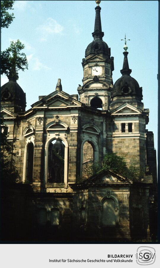 Ruine der Trinitatiskirche in der Dresdner Johannstadt