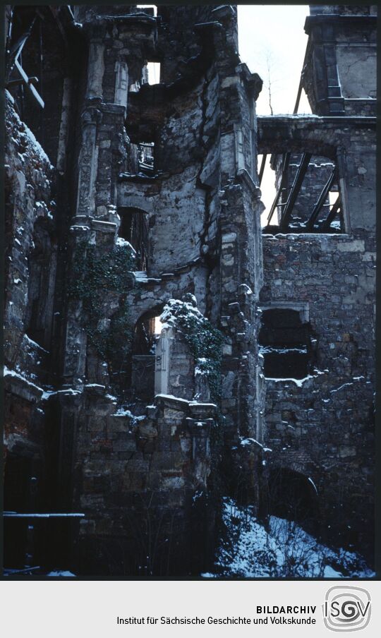 Wendelstein in der Südostecke des großen Schlosshofes in der Ruine des Dresdner Schlosses