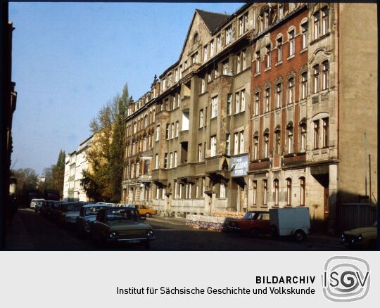 Blick in die Seminarstraße in der Dresdner Friedrichstadt