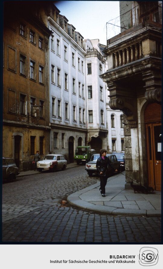 Blick durch den Obergraben in der Inneren Neustadt Dresden