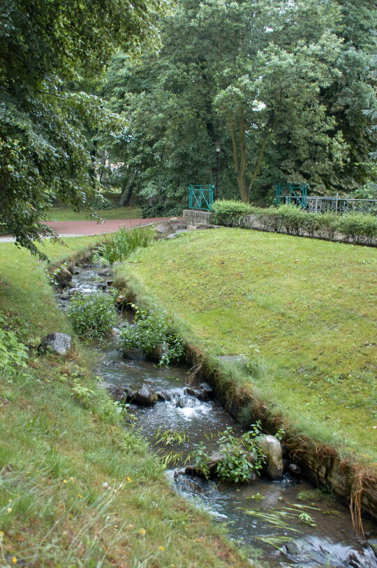 Die Fischtreppe auf der "Spreeinsel" in Uhyst