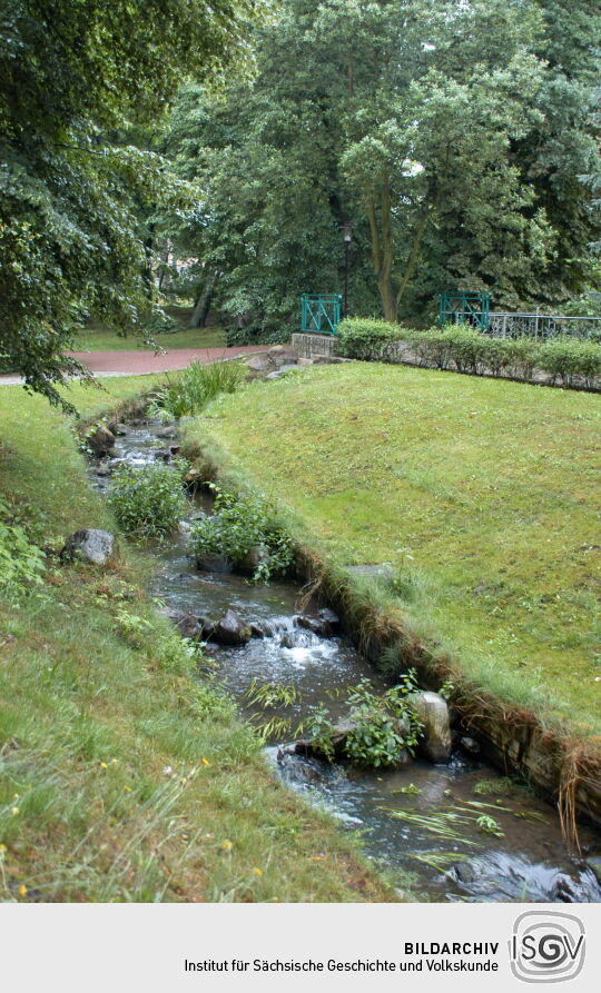 Die Fischtreppe auf der "Spreeinsel" in Uhyst