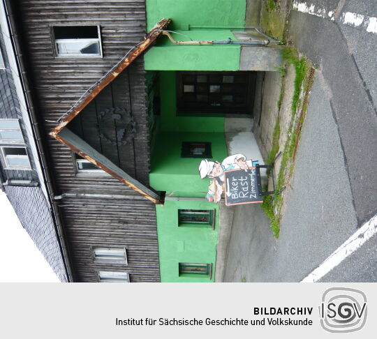 Eingangsbereich der Gaststätte "Sächsischer Reiter" in Zinnwald