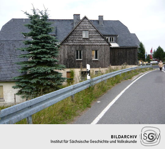 Das Gasthaus "Sächsischer Reiter" in Zinnwald