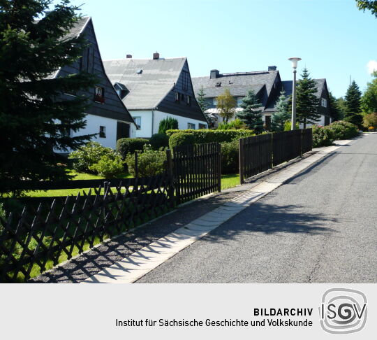 Wohnhäuser der historischen Exulantensiedlung in Georgenfeld