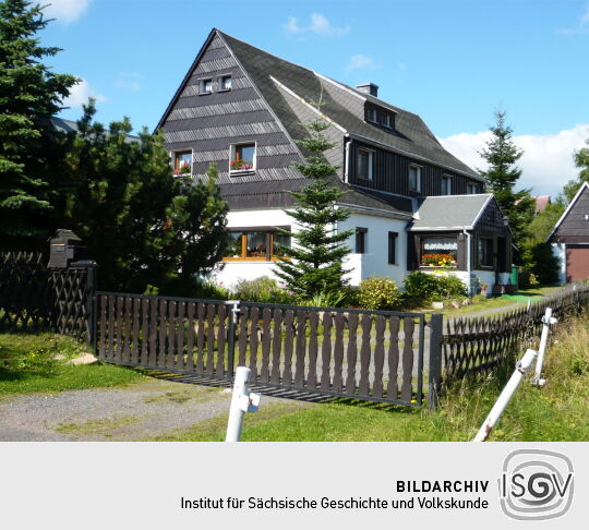 Wohnhaus auf dem Gelände der historischen Exulantensiedlung in Georgenfeld