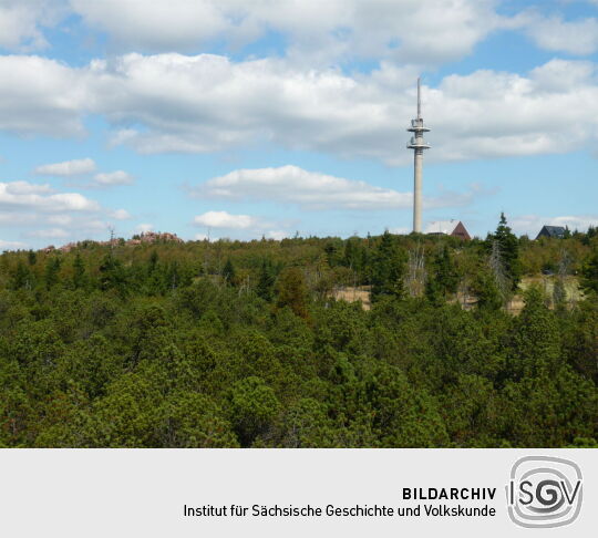Blick von der Aussichtsbrücke im Schutzgebiet "Georgenfelder Hochmoor"