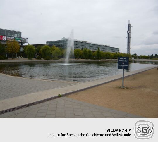 Auf dem Gelände der Messe Leipzig