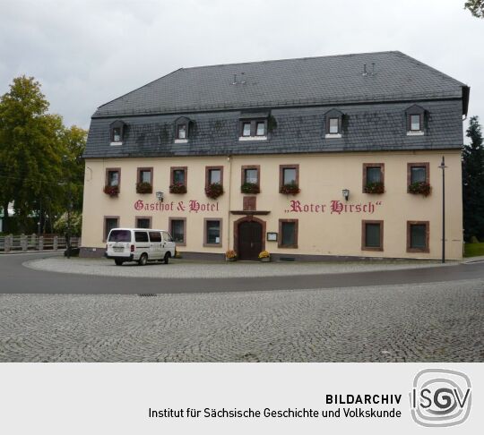 Gasthof und Hotel "Roter Hirsch" in Claußnitz