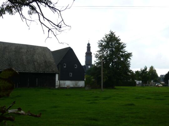 Blick zur Kirche in Altmittweida