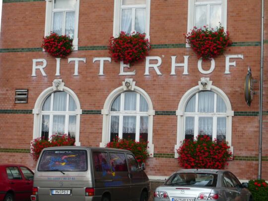 Die Gaststätte "Ritterhof" an der Hauptstraße in Altmittweida