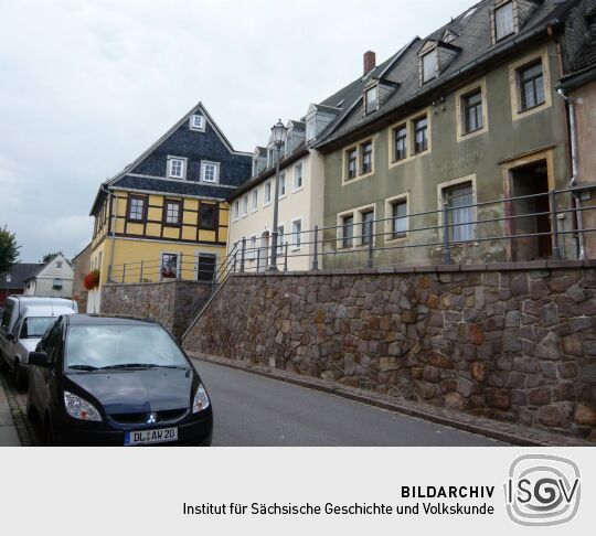 Historische Wohngebäude in der Straße "Neustadt" in Mittweida