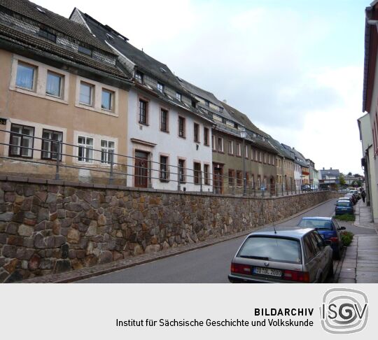 Historische Wohngebäude in der Straße "Neustadt" in Mittweida