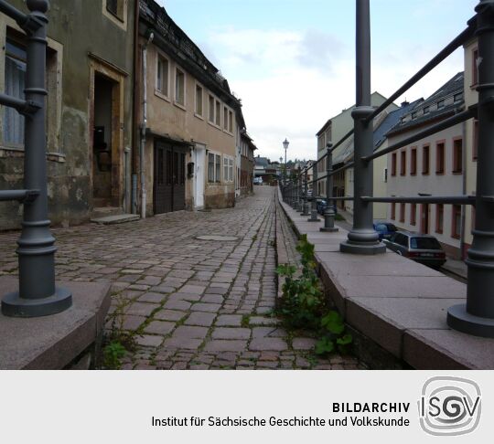 Historische Wohngebäude in der Straße "Neustadt" in Mittweida