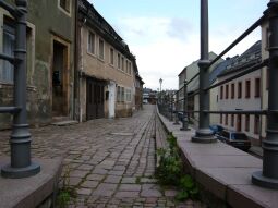Bild: Historische Wohngebäude in der Straße "Neustadt" in Mittweida
