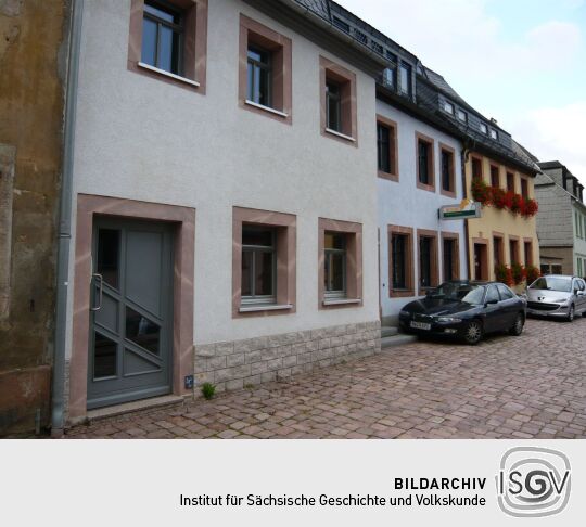 Sanierte historische Wohngebäude in der Straße "Neustadt" in Mittweida