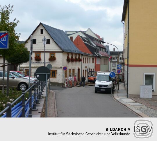 Historische Wohngebäude in der Straße "Neustadt" in Mittweida